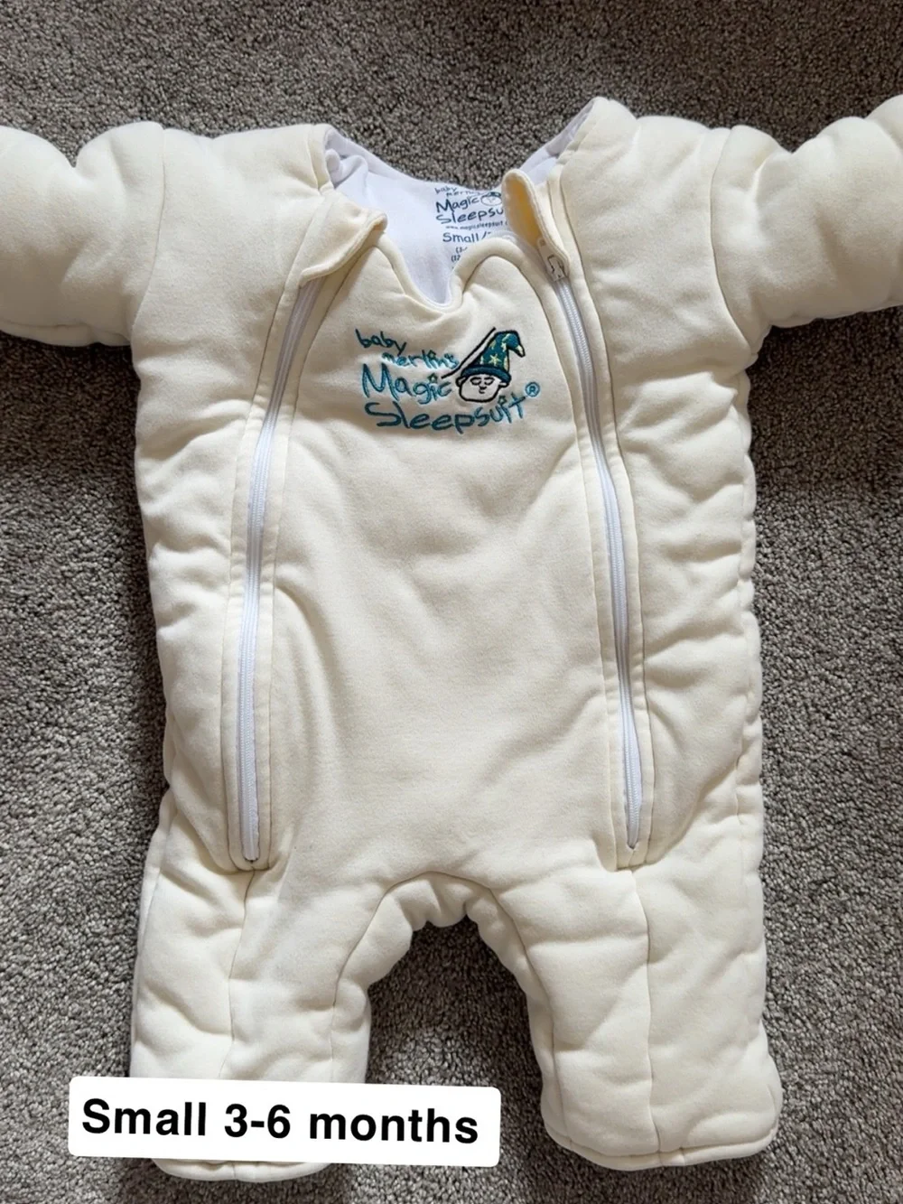 Magic Sleepsuit Cozy Cream Baby Sleep Sack - Small (3-6 Months)